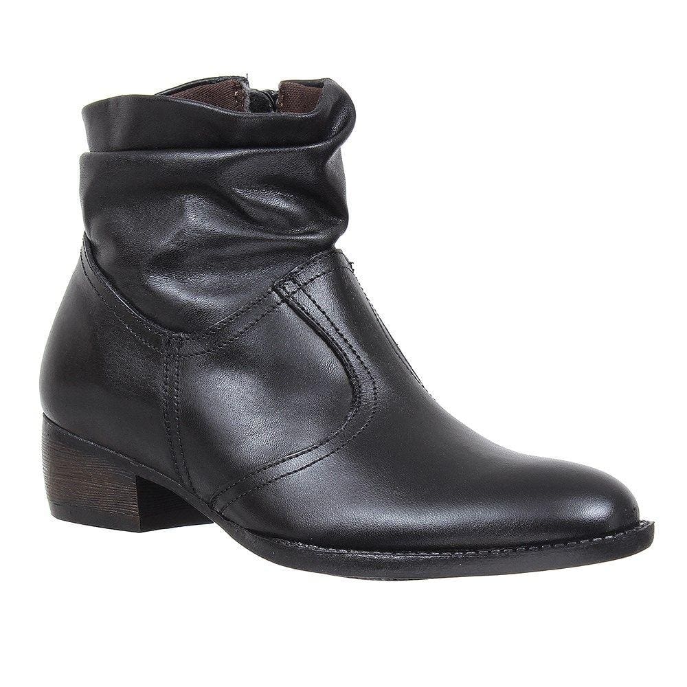 Botina Preta Feminina Bico Redondo Cow Way 26752