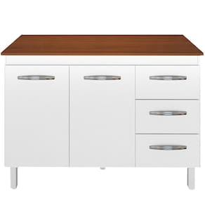 Balcao Com Tampo 120cm 9110x9300 Branco Savana Mobbs