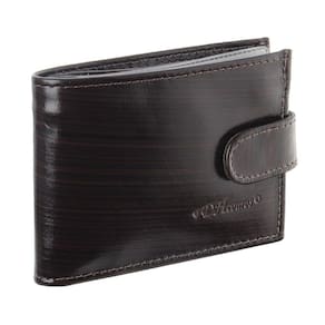Carteira Masculina de Couro Marrom com Porta Moedas e Zíper Interno DH Couros 28611