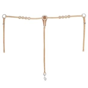 Peiteira de Couro Natural para Cavalo Bronc-Steel Modelo Y 22023