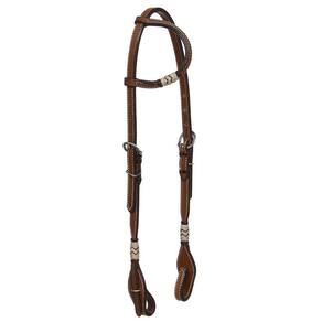Cabeçada em Couro 1 Orelha para Cavalo Bronc-Steel 32149