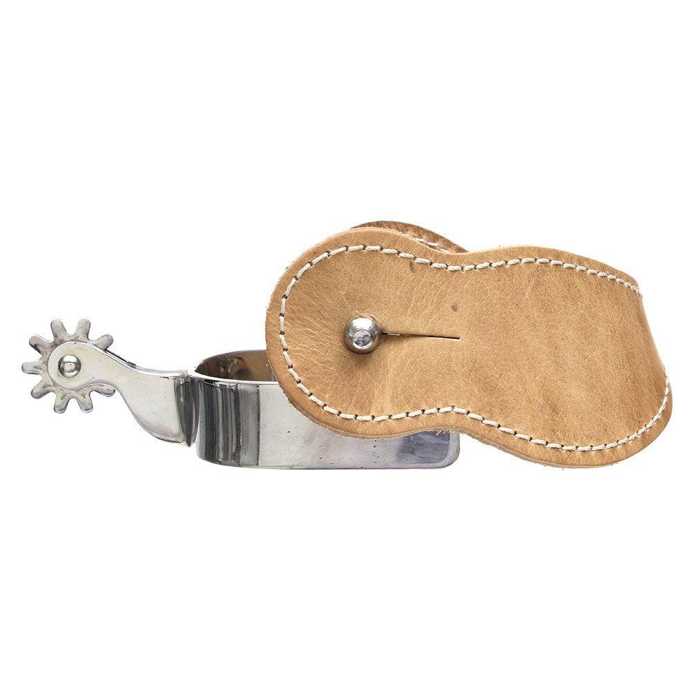 Espora Quarto de Milha Inox Curta com Correia de Couro Bronc-Steel 32764