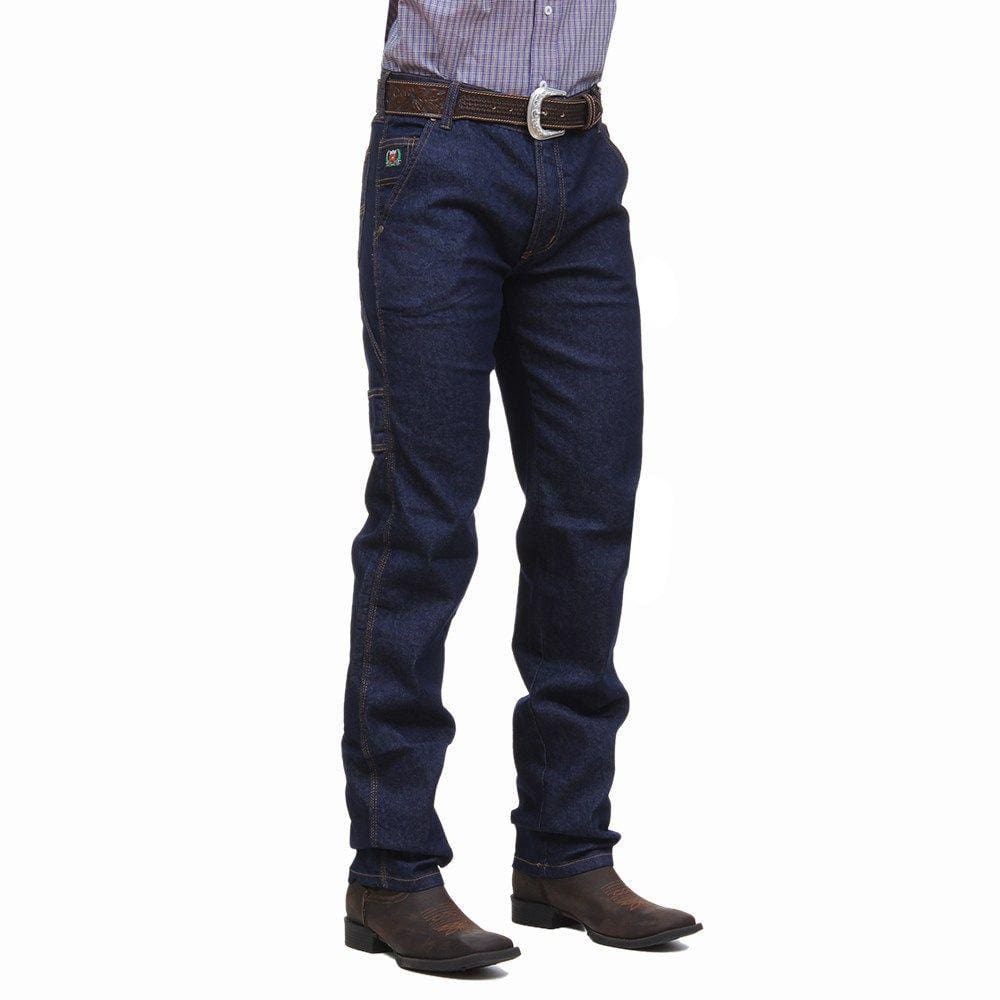 Calça Jeans Masculina Carpinteira com Elastano Azul Escuro Os Vaqueiros 32220