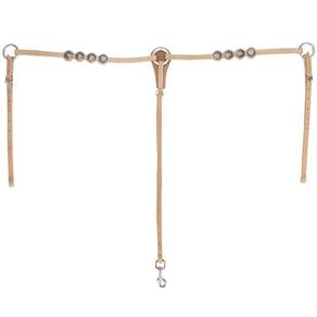 Peiteira de Couro Natural para Cavalo Bronc-Steel Modelo Y 22022