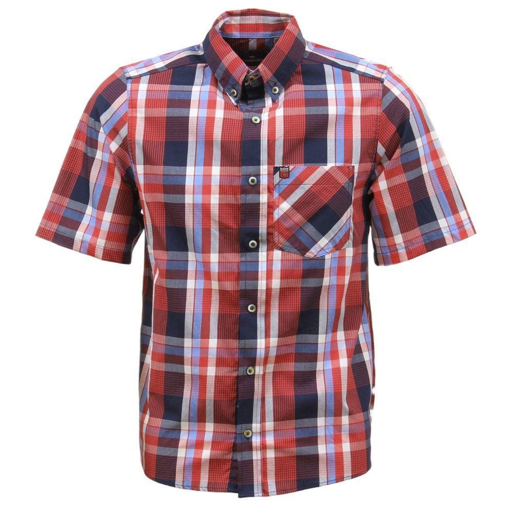 Camisa Xadrez Masculina Manga Curta Azul Os Vaqueiros 33379