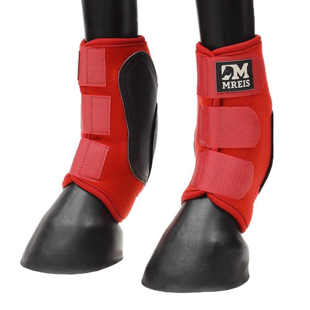 Skid Boot Médio para Cavalo em Neoprene Vermelho Mreis 31641