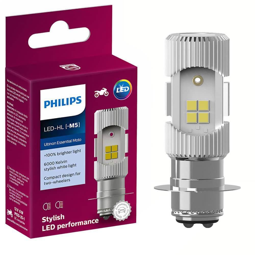 Lâmpada Led Moto Luz Branca Nítida De 6500k 12v 2w Philips