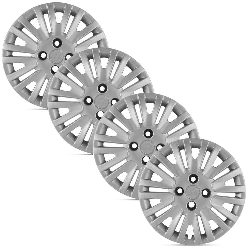 Jogo 4 Calota Modelo Original Gol Power G5 Prata Aro 14 Grid