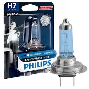 Lâmpada Farol Moto Cristalvision H7 12v 55w Philips