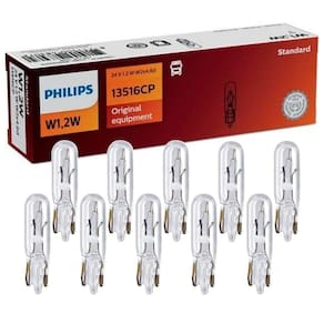 Kit 10 Lampada Philips W1.2w 24v W2x4.6d Sinalização