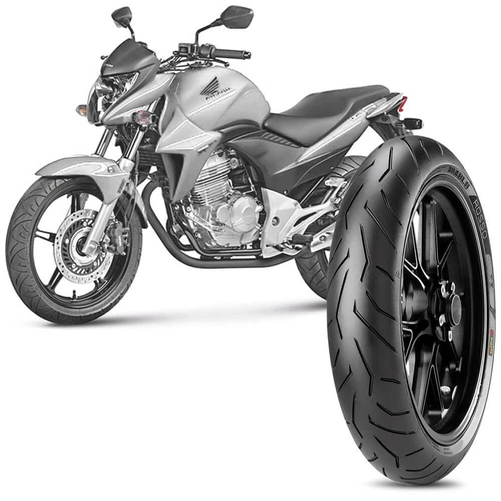 Pneu Moto Cb 300r Pirelli Aro 17 120/70-17 58w Dianteiro Diablo Supercorsa Sp