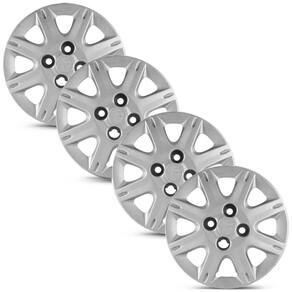 Jogo 4 Calota Modelo Original Uno Way Economy Aro 13 Grid