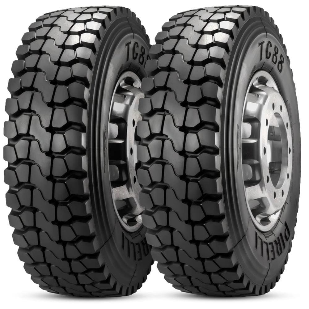 Kit 2 Pneu Pirelli 275/80r22.5 149l Tl Tg88 Borrachudo Misto