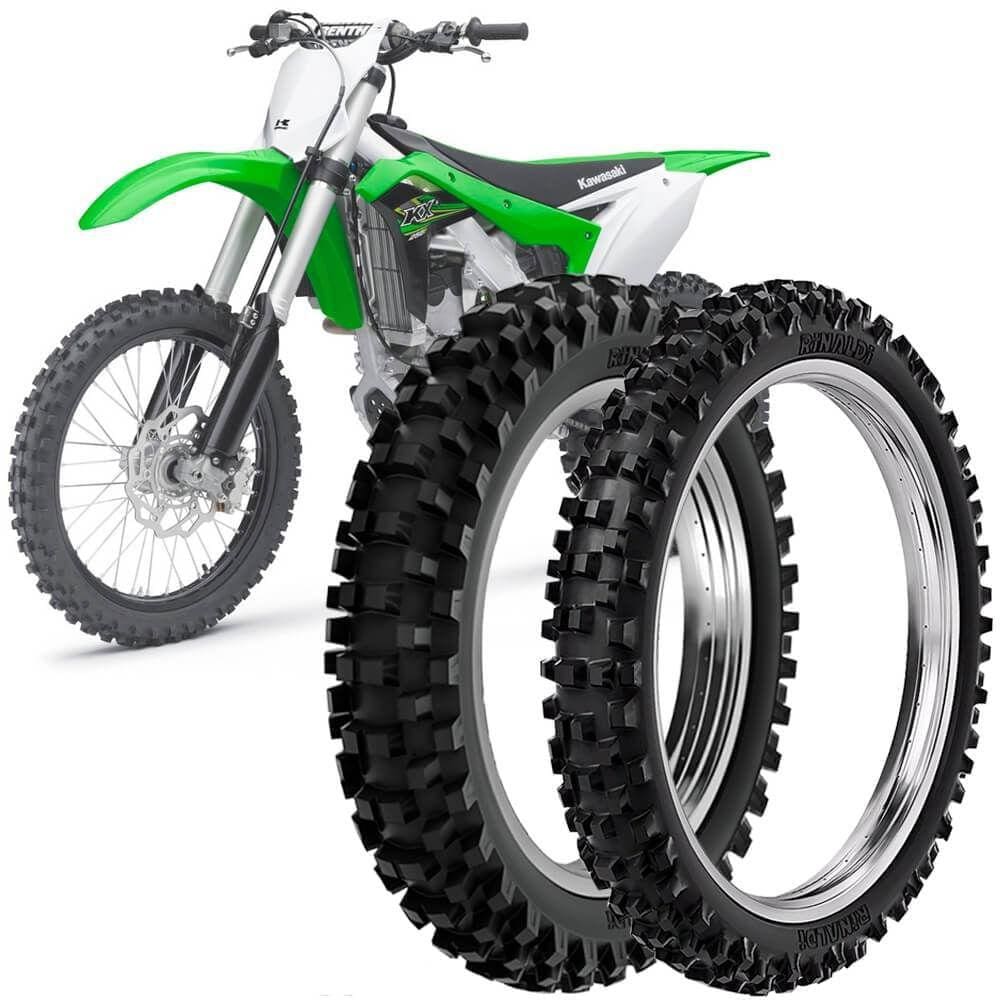 2 Pneu Moto Crf 250 Rinaldi 100/90-19 57m 80/100-21 51m Rw33