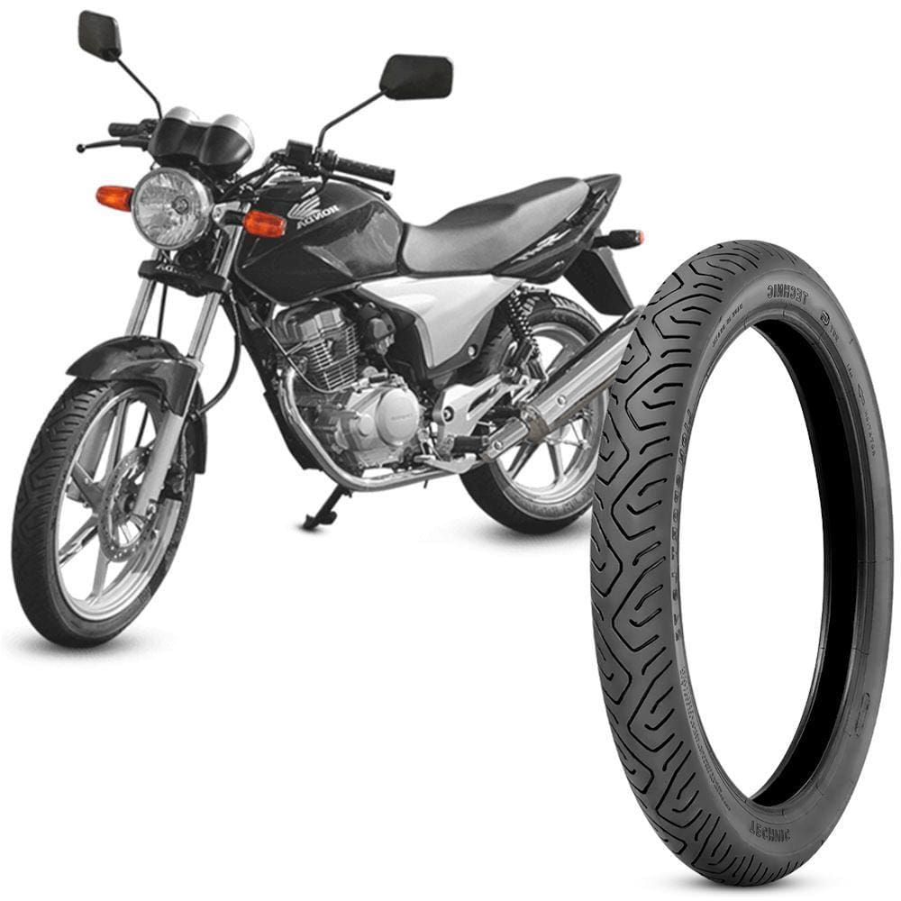 Pneu Moto Cg 150 Technic Aro 18 2.75-18 42p Diant Sport Tl