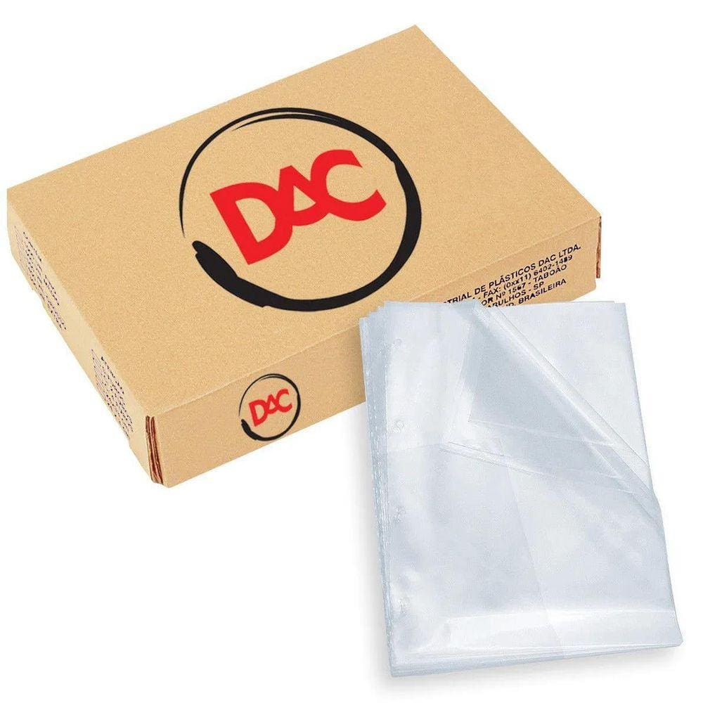 Envelope Plástico A4 Fino 4 Furos 0.06 Caixa 1000 Un. Dac