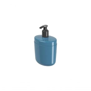 Porta-sabonete Líquido Plástico Cor Azul Atlantic Linha Flora Ocean Coza Azul Atlantic