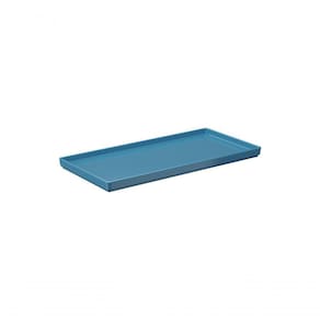 Bandeja Para Banheiro Plástico Cor Azul Atlantic Linha Flora Ocean Coza Azul Atlantic