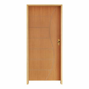 Kit Porta De Madeira 82 x 2.10 Friso Belissima 12 Bat. Misto 11cm Fech. Externa Lado Esquerdo - Hale