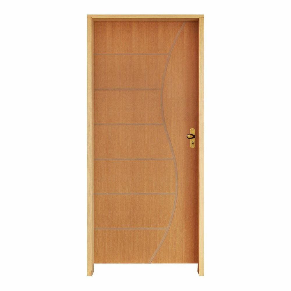 Kit Porta De Madeira 62 x 2.10 Friso Belissima 12 Bat. Misto 11cm Fech. Externa Lado Esquerdo - Hale