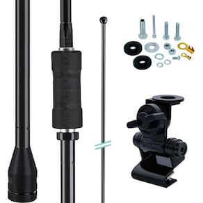 Antena Px Bobinada Mini Argentina Black 1,08m Porta Malas Capu Parafusos