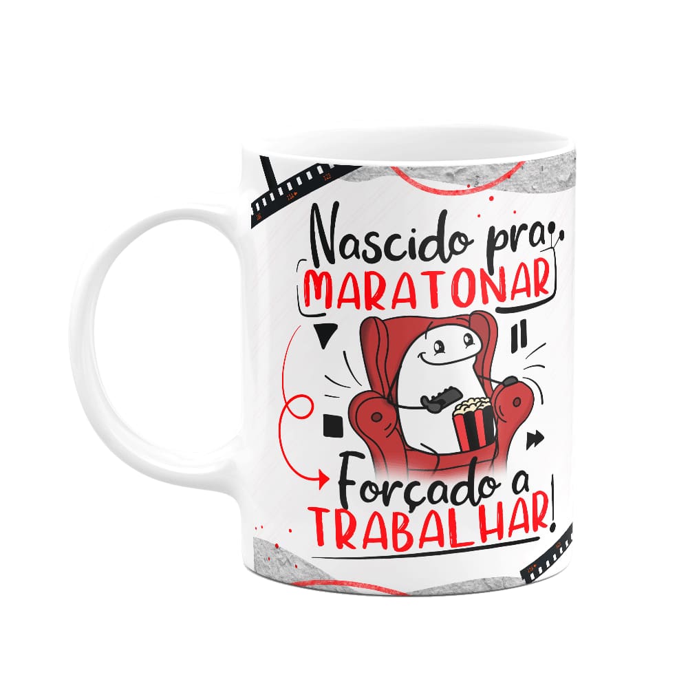 Caneca Flork Geek - Nascido pra maratonar!