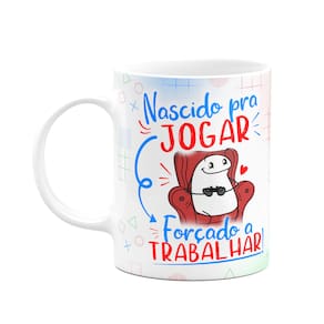Caneca Flork Gamer - Nascido pra jogar video game!