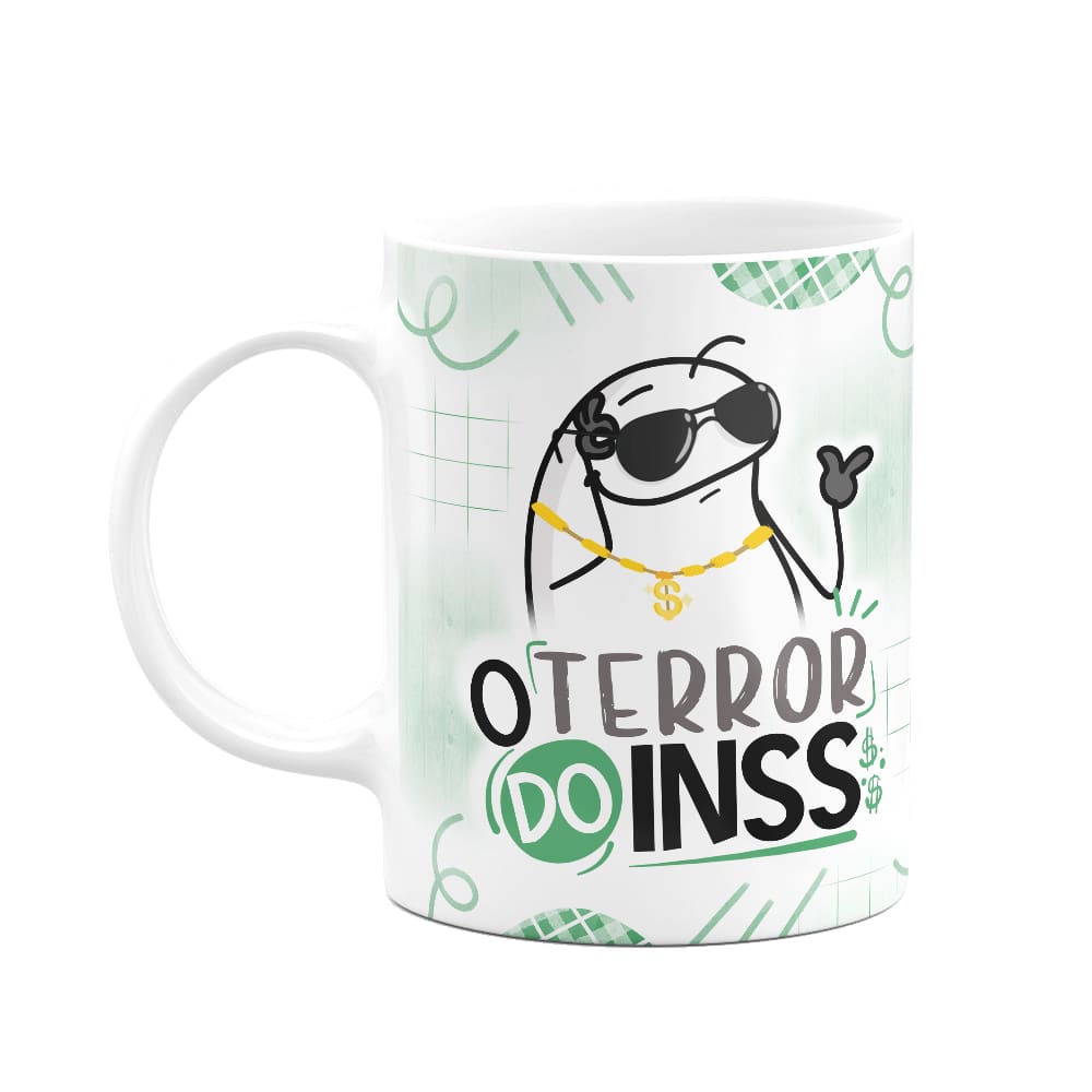 Caneca Divertida Flork - O terror do INSS