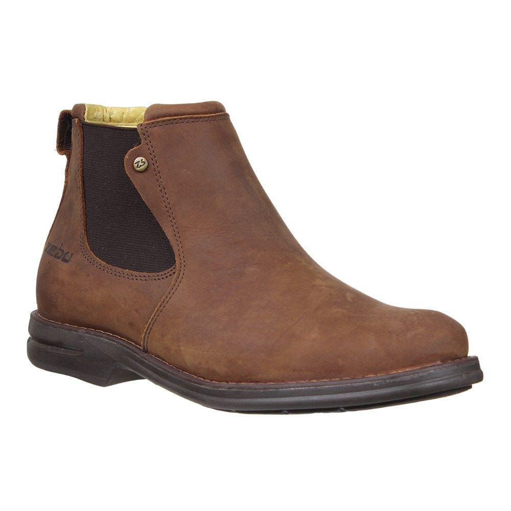 Botina Masculina Marrom Bico Redondo Zebu 33559
