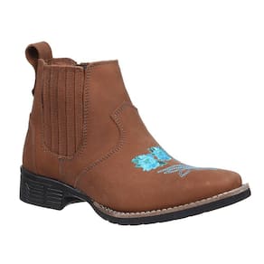 Botina Feminina com Bico Quadrado Marrom Cow Way 33082