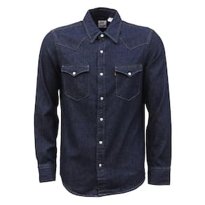 Camisa Masculina Manga Longa Jeans Azul Escuro Levi`s 33025