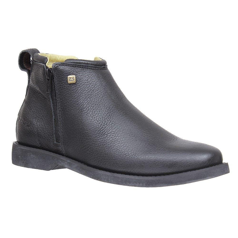 Botina Masculina Bico Redondo Couro Preto Zebu 27771