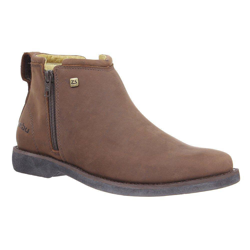 Botina Marrom de Couro Masculina Zebu 27773