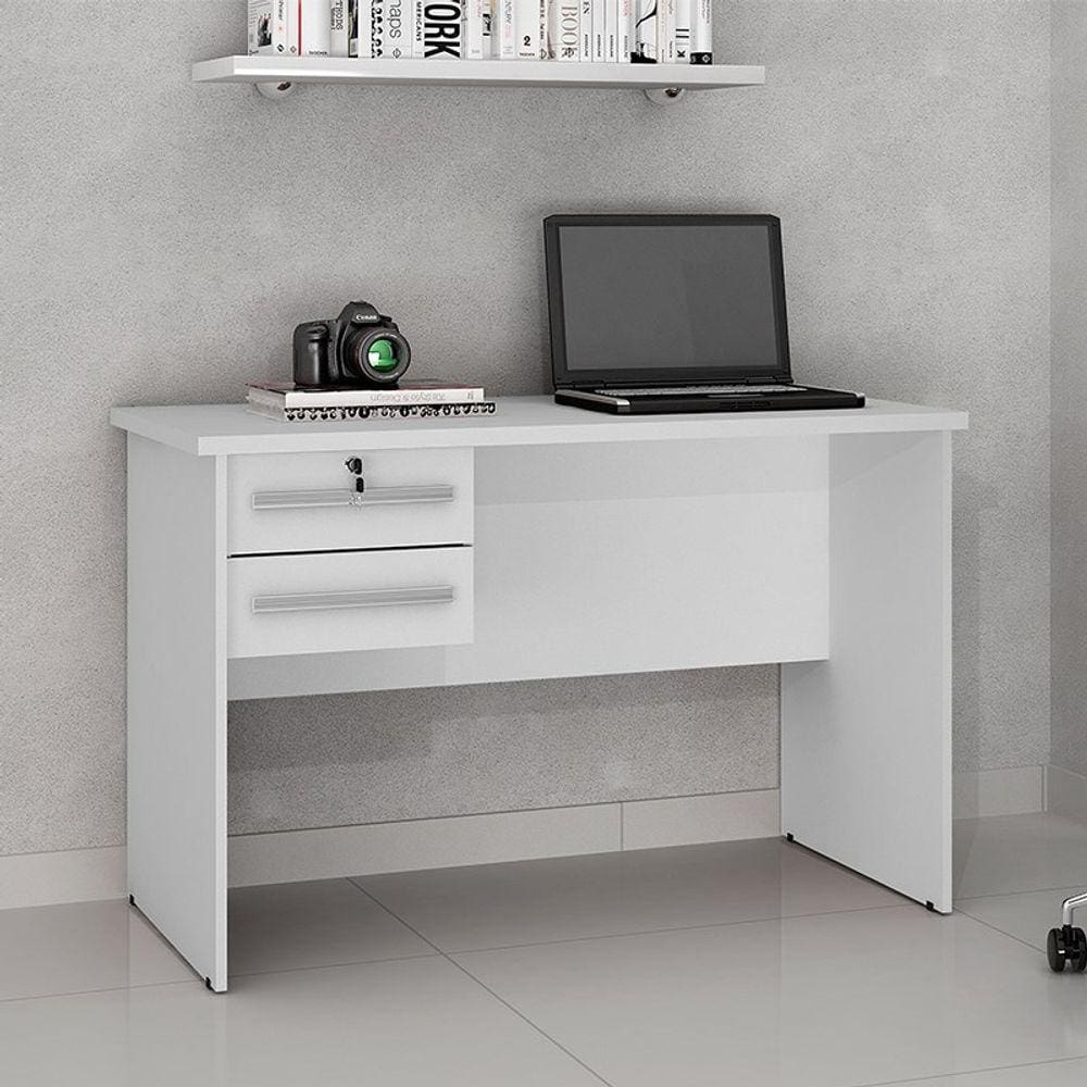 Mesa para Computador 2 Gavetas Byte Valdemóveis Branco