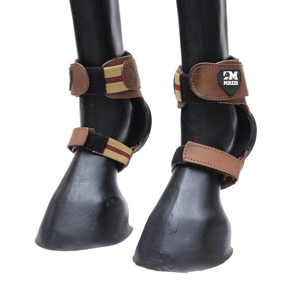 Skid Boot Para Cavalos Em Couro Marrom 33191