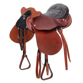 Sela de Cavalo Australiana de Cabeça Tradicional Havana 15`` Completa Bronc-Steel 25835