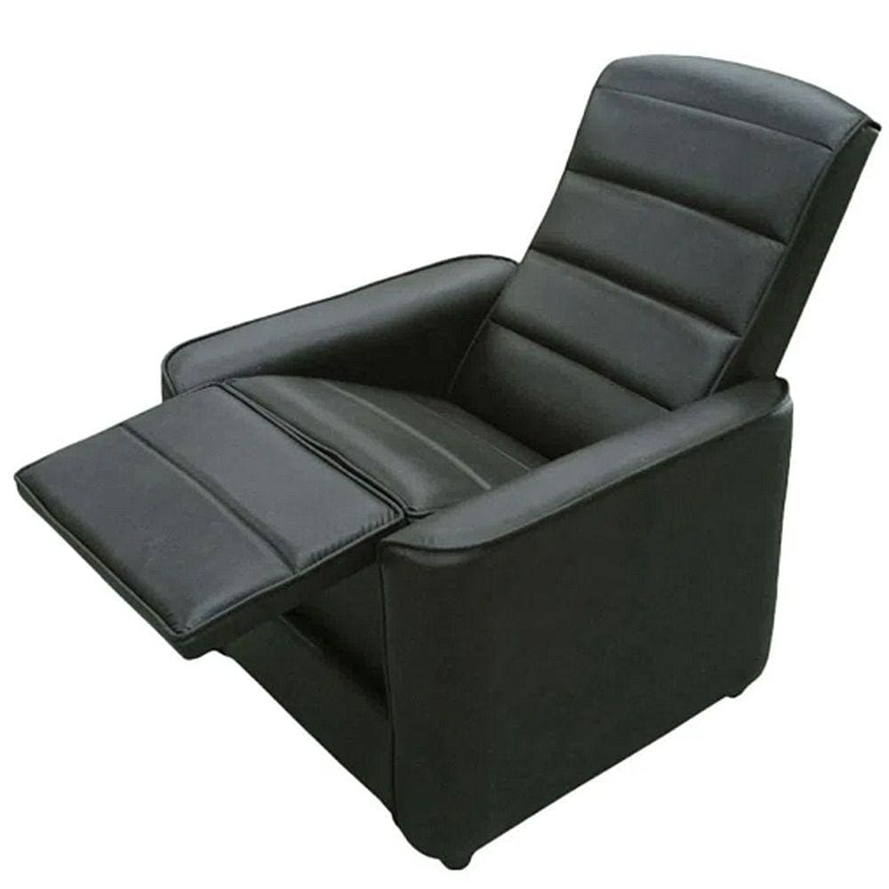 Poltrona Stela em Corino Reclinável Delare Cor Preto