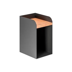 Mesa De Cabeceira Suspensa Preta Em Aço Linha Home Padrão Morphi Design 20Cm - Cor: Preto