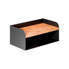 Mesa De Cabeceira Suspensa Preta Em Aço Linha Home Padrão Morphi Design 45Cm - Cor: Preto