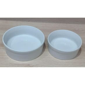 Kit Comedouro e Bebedouro para Cães e Gatos - Porcelana