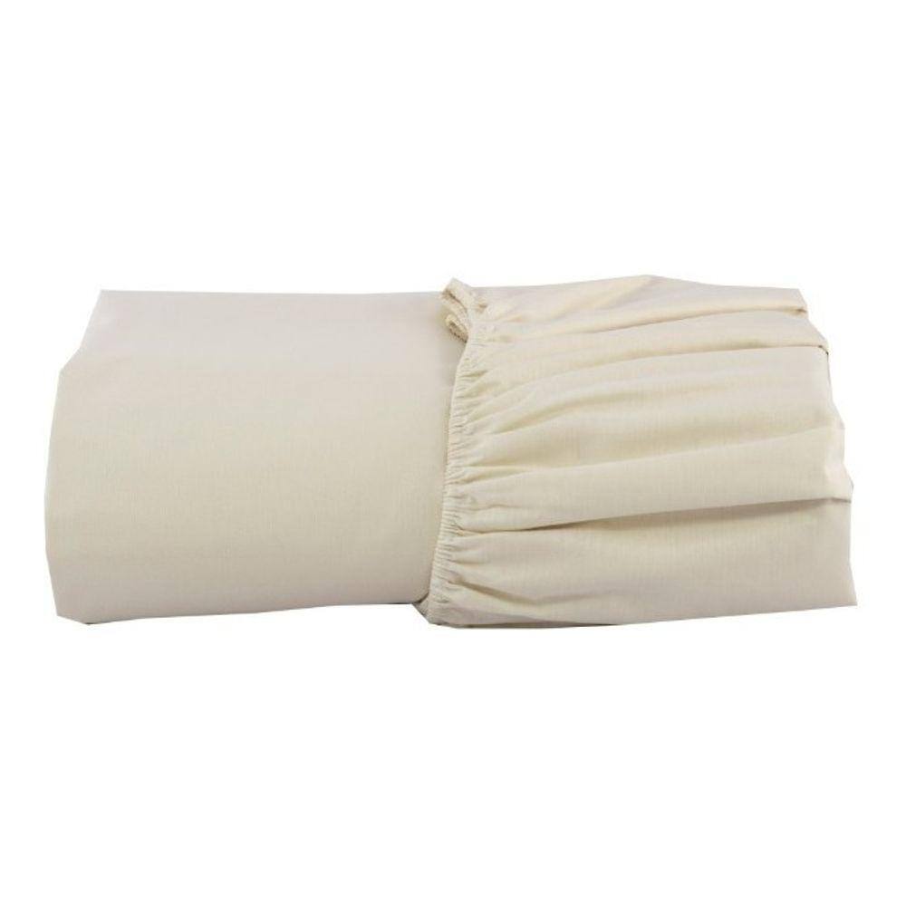 lençol creme solteiro c/ elastico avulso percal 200 fios