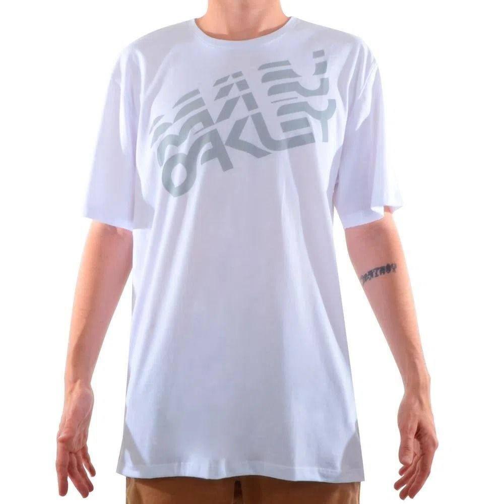 Camiseta Oakley Original Masculina Mod Bark New Branca