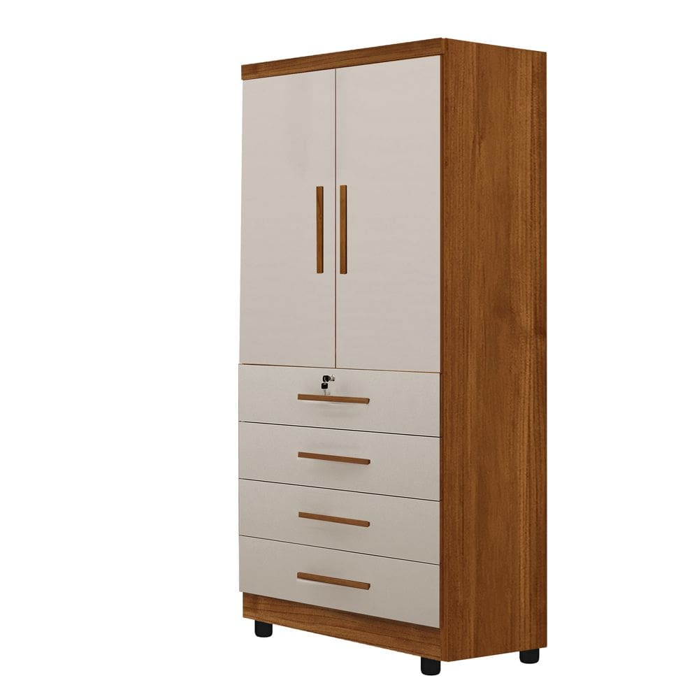 Roupeiro Conjugado 2 Portas 4 Gavetas New Maia Benetil