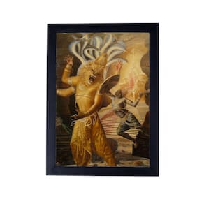 Lindo Quadro decorativo hinduismo batalha deuses P8433