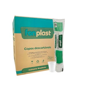 Copo de 180ml Transparente ABNT Fonplast  com 2.500 unidades