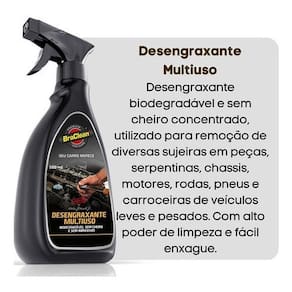 Desengraxante 500ml Biodegradável Limpeza Multiuso Autos Cas
