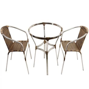 Conjunto com 2 Cadeiras Floripa e Mesa Ascoli Trama