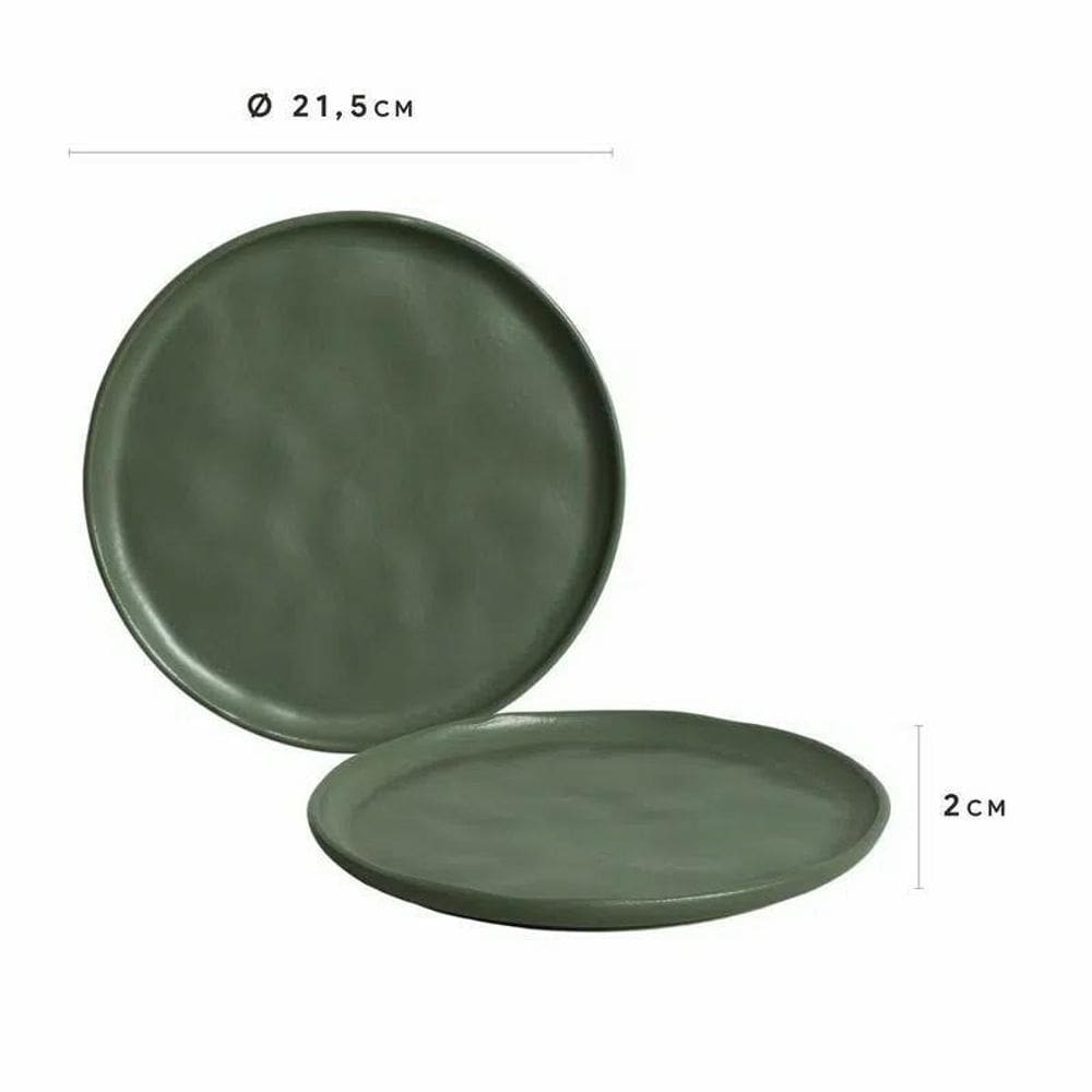 Jogo Sobremesa Bio Leaf Porto Brasil 6 Pratos 1 Linha