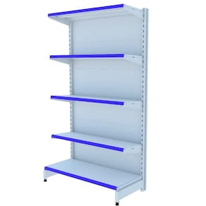 Gondola Parede 196 Flex Inicial Branco 5 Bandejas Pe Azul