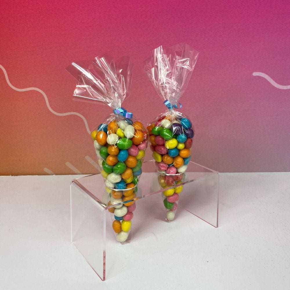 Suporte Para Cone Trufado, Doces Em Acrílico 2 Furos